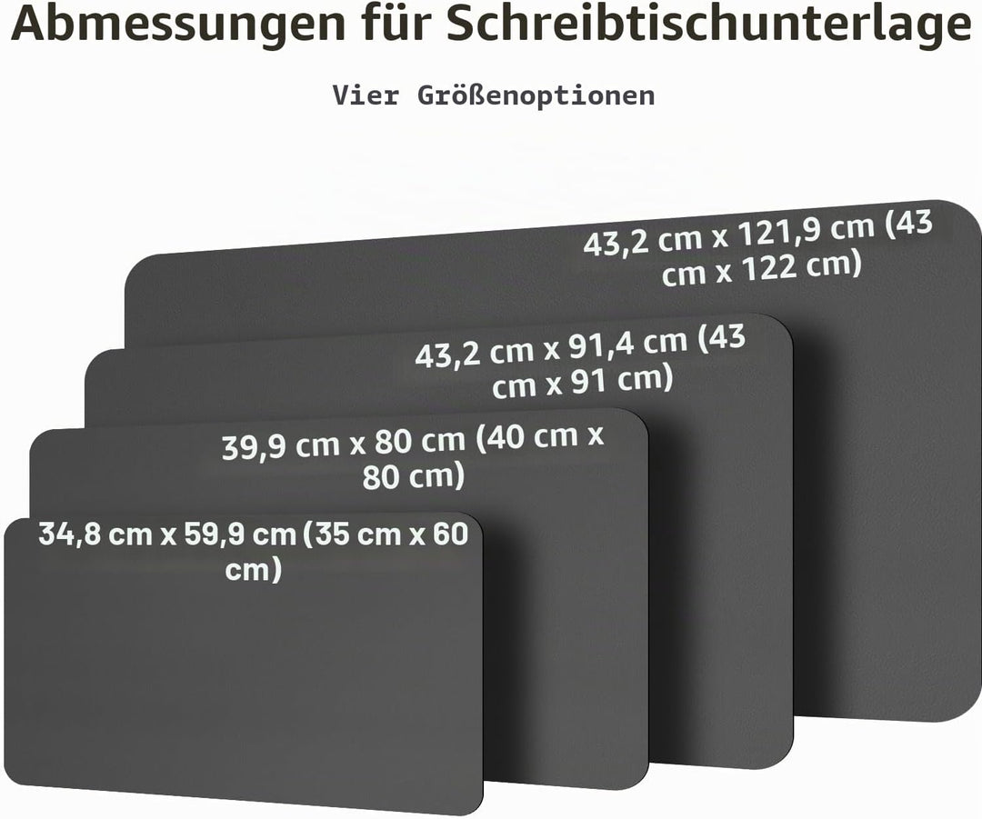 Aothia Schreibtischunterlage,PU-Leder-Schreibtischmatte,Mauspad,rutschfester Schreibtischschutz,wass