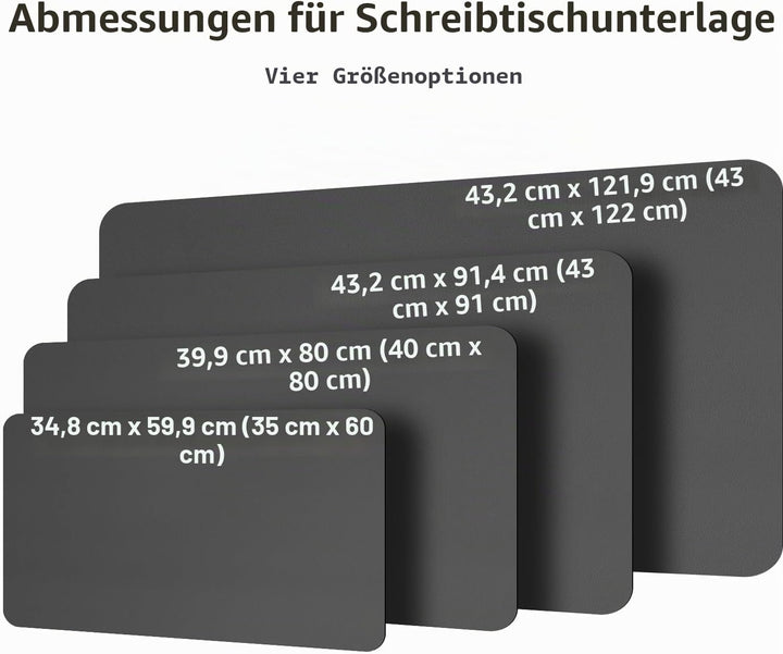 Aothia Schreibtischunterlage,PU-Leder-Schreibtischmatte,Mauspad,rutschfester Schreibtischschutz,wass