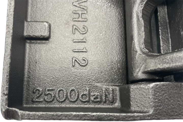 Zurrmulde eckig, 95x90 mm Belastbarkeit: 2.500 daN, Stahl roh, klappbar | Ladungssicherung I Set (2)