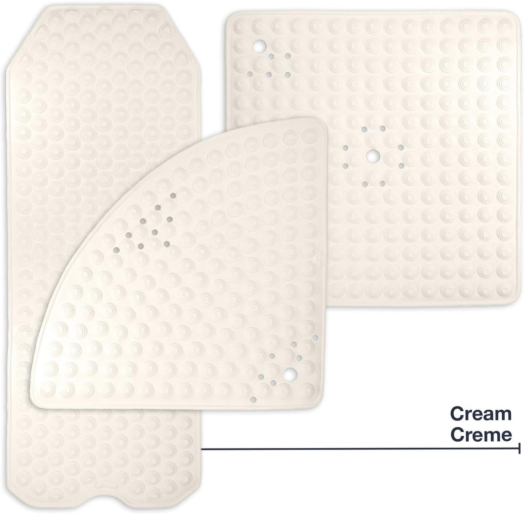 Badewannenmatte Creme: 40x104 cm - rutschfest & sehr robust - Antirutschmatte für Badewanne - waschb