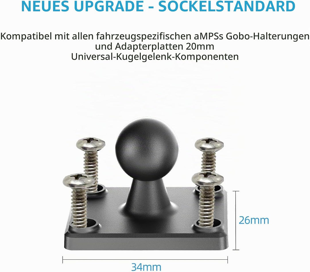 OHLPRO Robuste Bohrbasis Tablet Halterung Auto, Armaturenbrett Tablet Halterung für 17-33cm iPad Pro