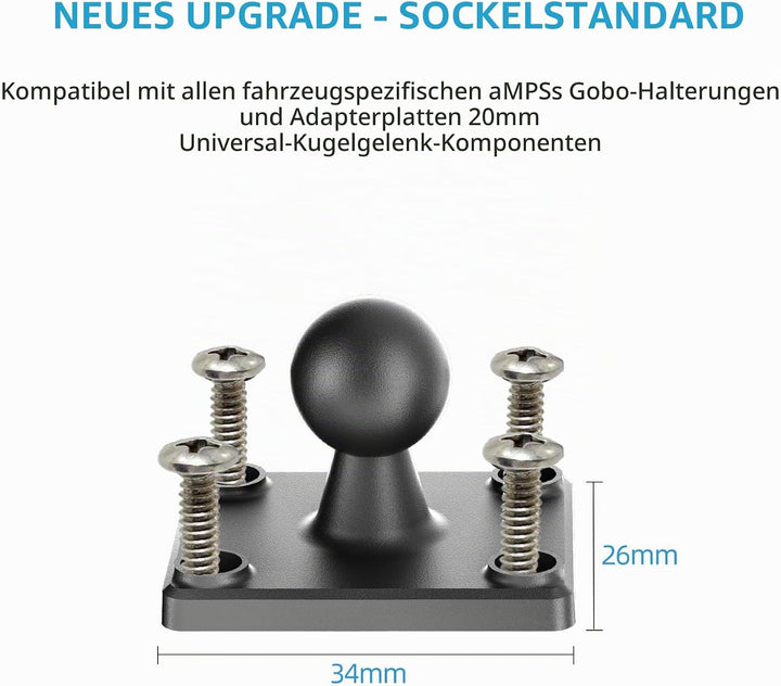 OHLPRO Robuste Bohrbasis Tablet Halterung Auto, Armaturenbrett Tablet Halterung für 17-33cm iPad Pro