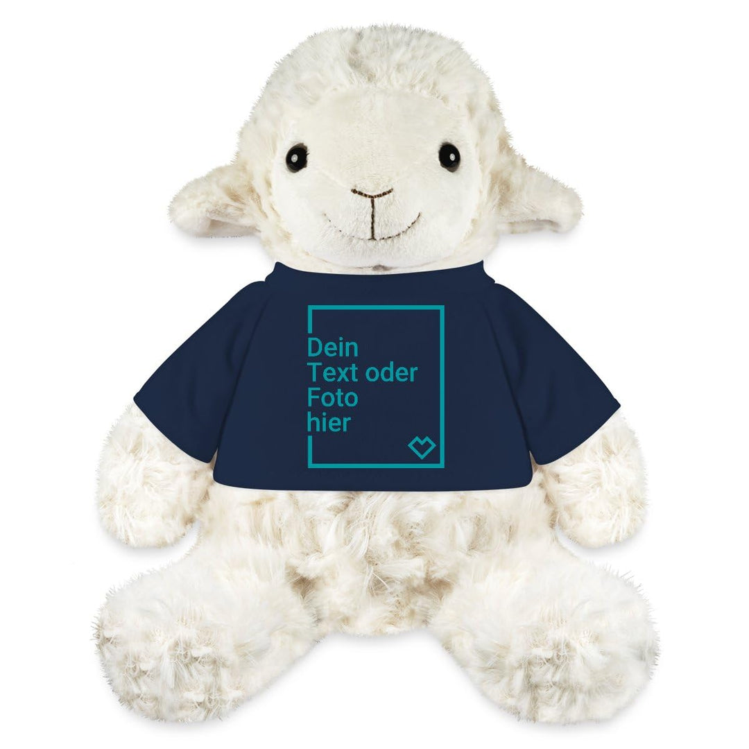 Spreadshirt Personalisiertes Kuscheltier Schaf Mit Foto Oder Wunschtext | Plüschschaf Annika Selbst