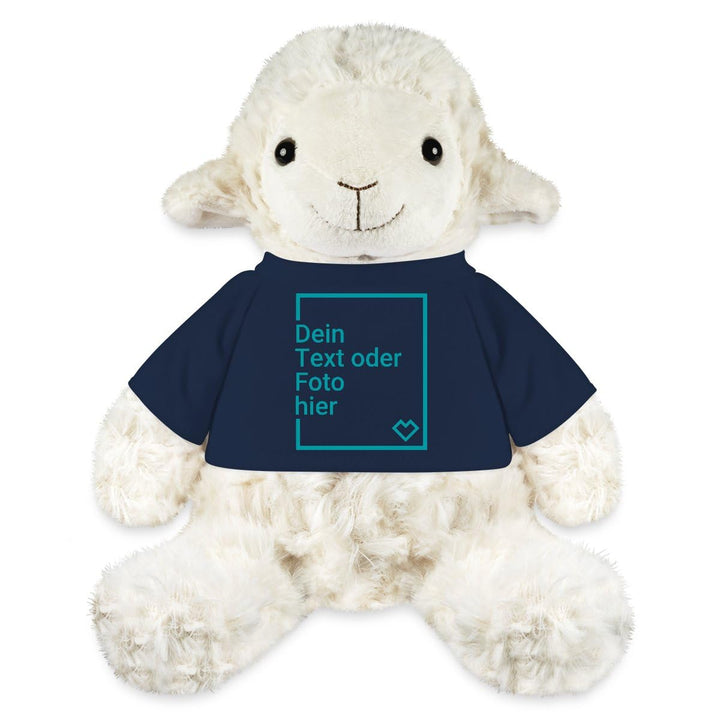Spreadshirt Personalisiertes Kuscheltier Schaf Mit Foto Oder Wunschtext | Plüschschaf Annika Selbst