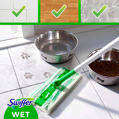 Swiffer Bodenwischer Feuchte Bodentücher (40 Tücher) Wischer ideal gegen Staub, Tierhaare & Allergen