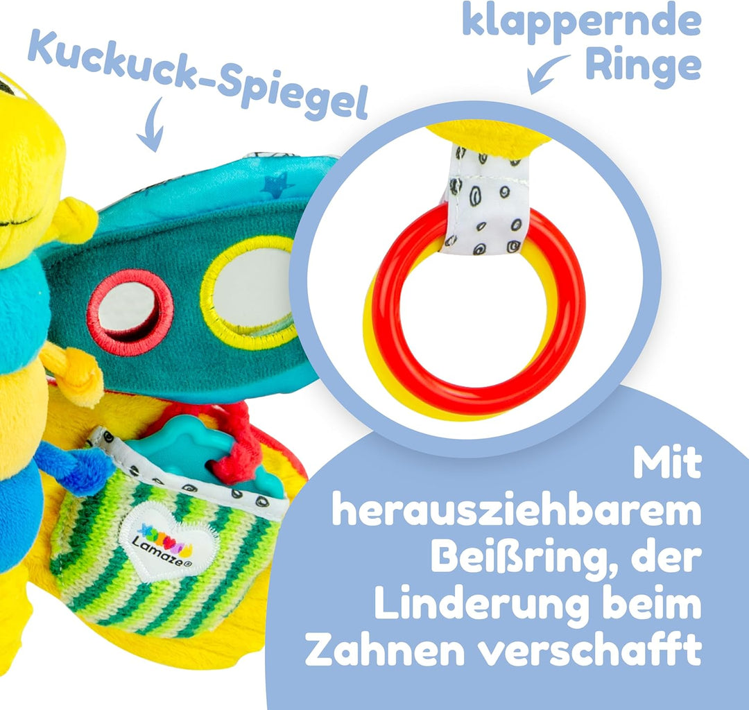 Lamaze Baby Spielzeug "Freddie, das Glühwürmchen" Clip & Go, Hochwertiges Kleinkindspielzeug, Greifl
