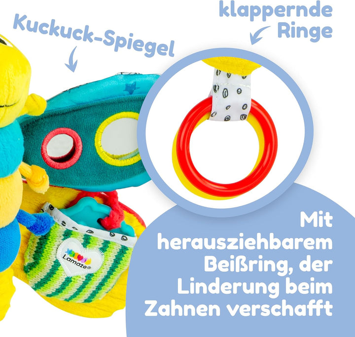 Lamaze Baby Spielzeug "Freddie, das Glühwürmchen" Clip & Go, Hochwertiges Kleinkindspielzeug, Greifl