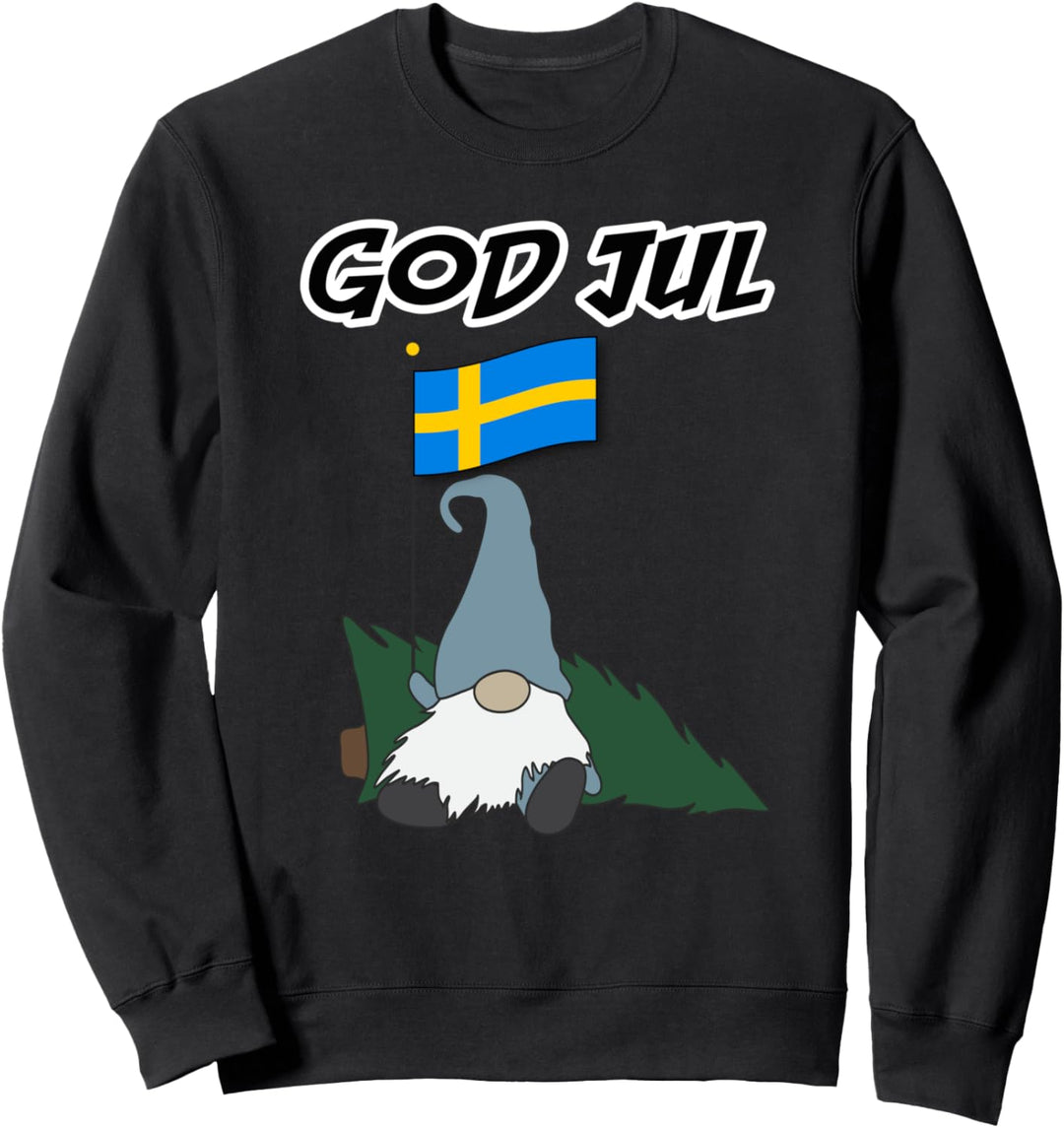God Jul Scandinavian Swedish Merry Christmas Gnome Sweatshirt