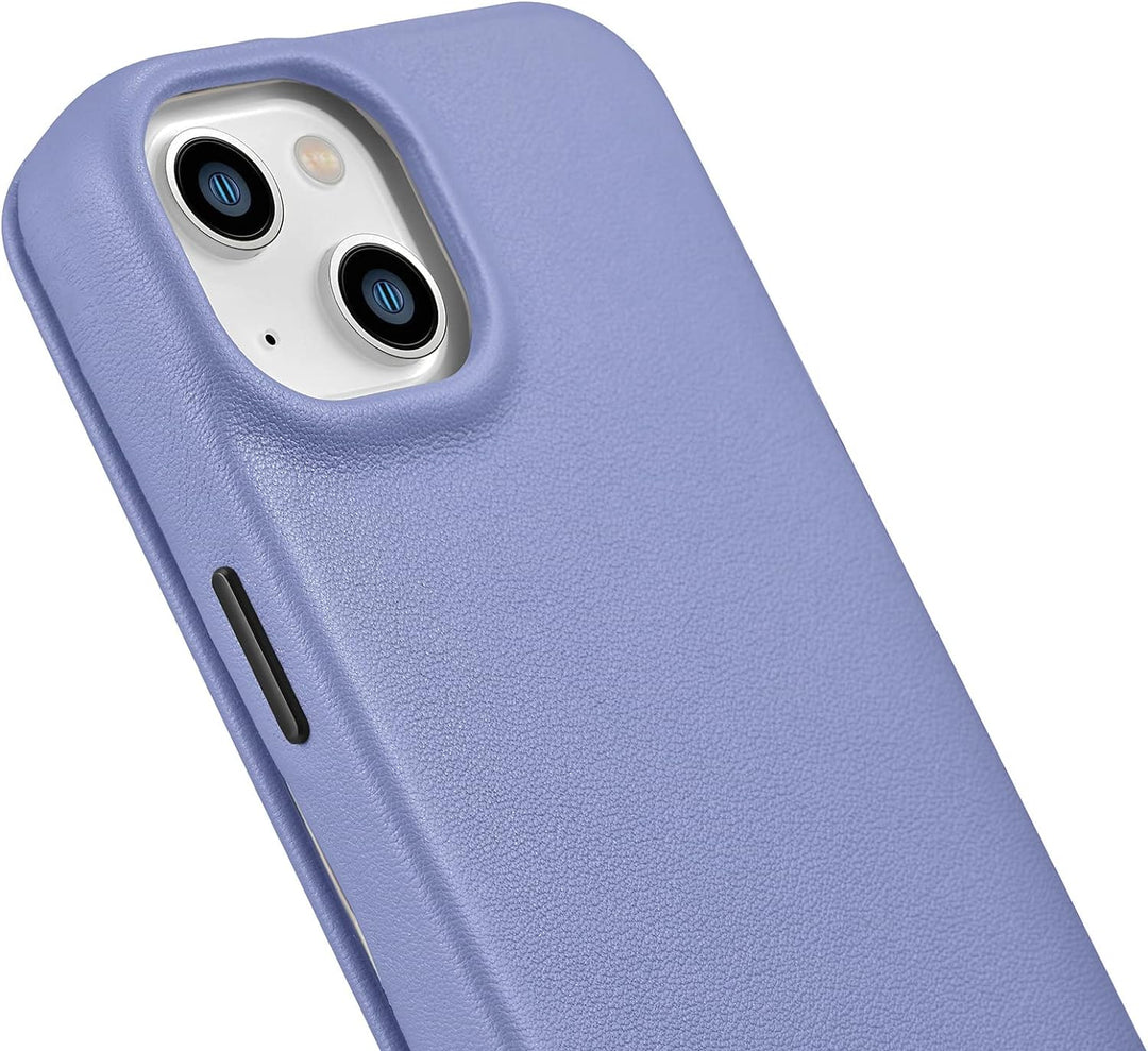 Mobiskin Hülle kompatibel mit Apple iPhone 14 (6,1 Zoll), Handyhülle mit echtem Leder, Case, Schutzh