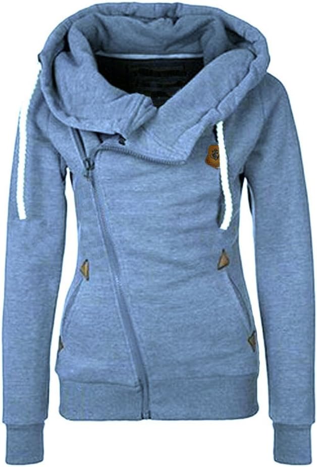 Newbestyle Damen Jacke Sweatjacke Hoodie Oberteile Kapuzenpullover Blauer See XS, Blauer See XS