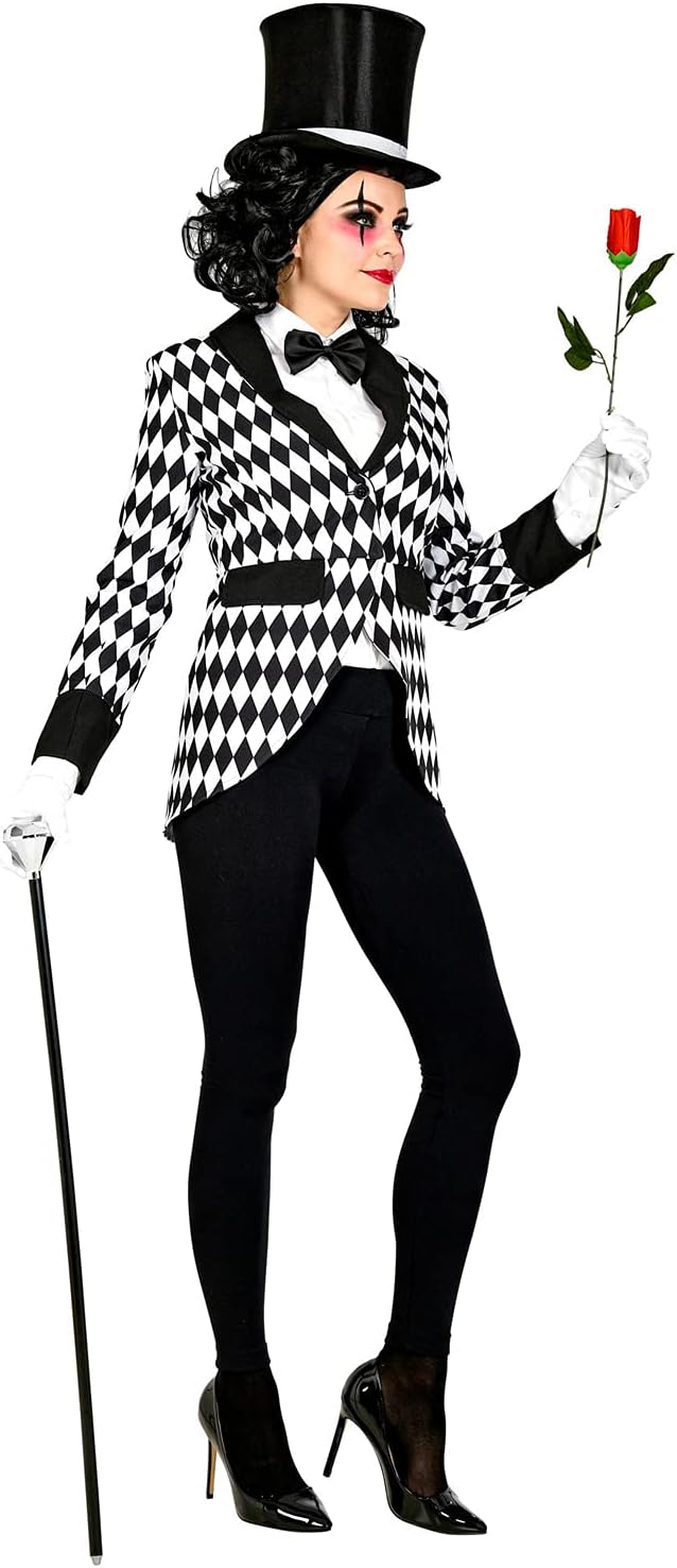 Widmann - Kostüm Harlekin, Frack, Clown, Zirkus, Mottoparty, Karneval, S