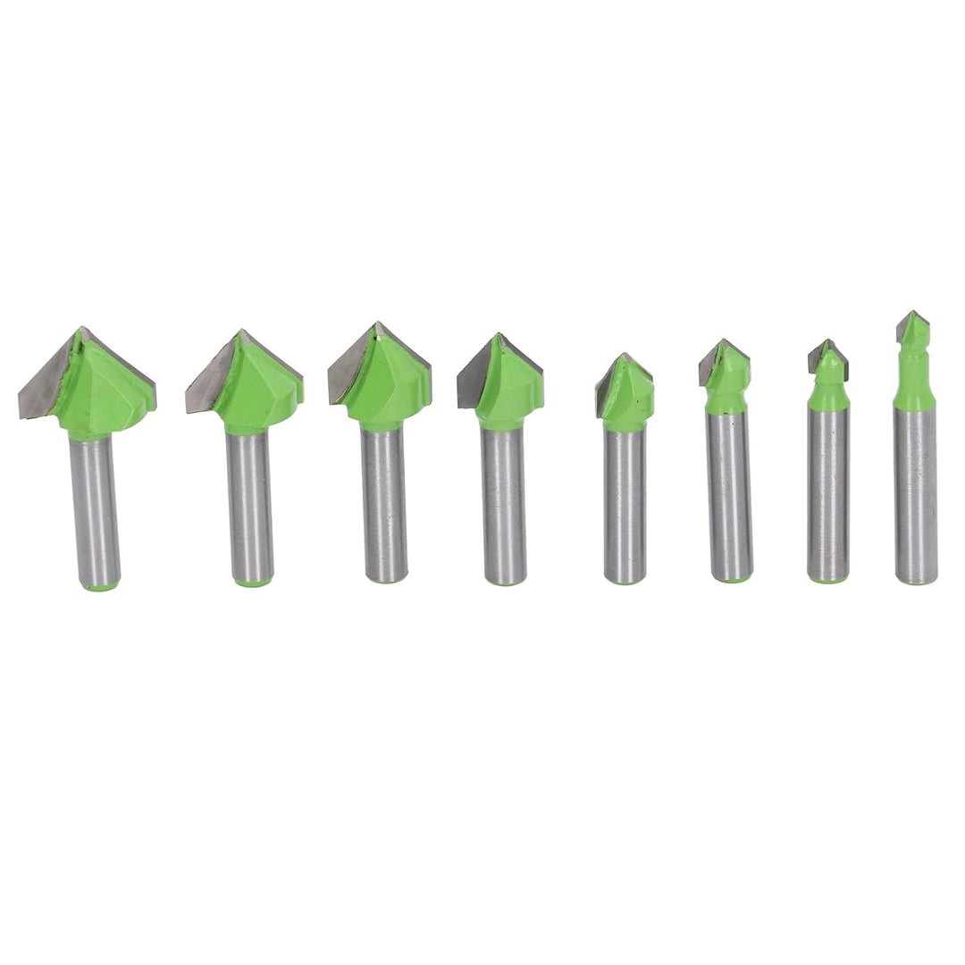 8-mm-Schaft-V-Nut-Fräser, 8-Griff-V-förmiger Fräser, Integrierter Brett-Klappfräser, Schnitz- und Ho