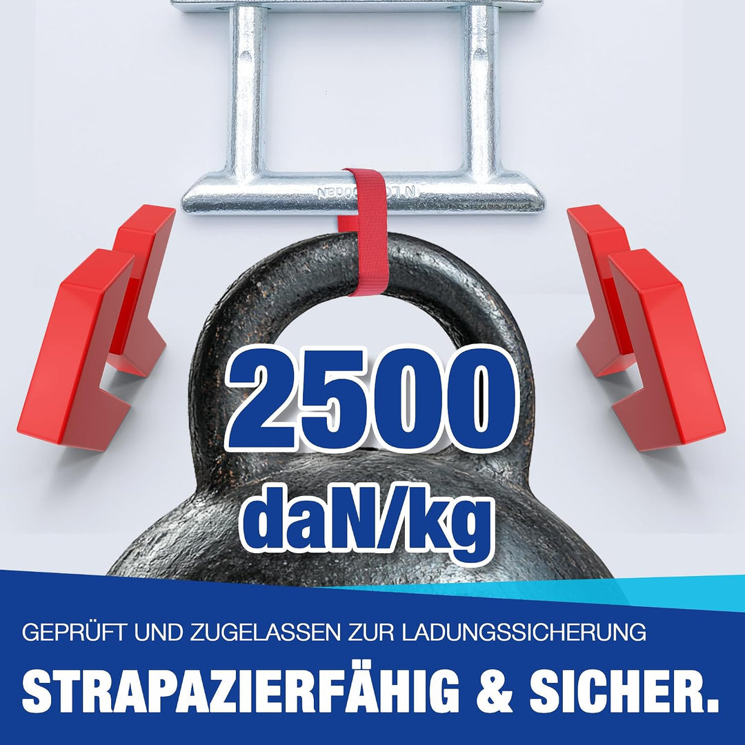 Zurrbügel | 2500 daN | Zurrösen Ladungssicherung U-Bügel | geeignet für PKW-Anhänger, Transporter, S