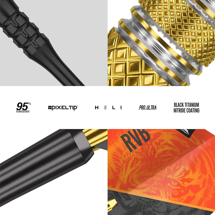 Target Darts Raymond van Barneveld RVB 95 4. Gen. 95% Wolfram Softdarts-Set Dartpfeile 20G, 20G