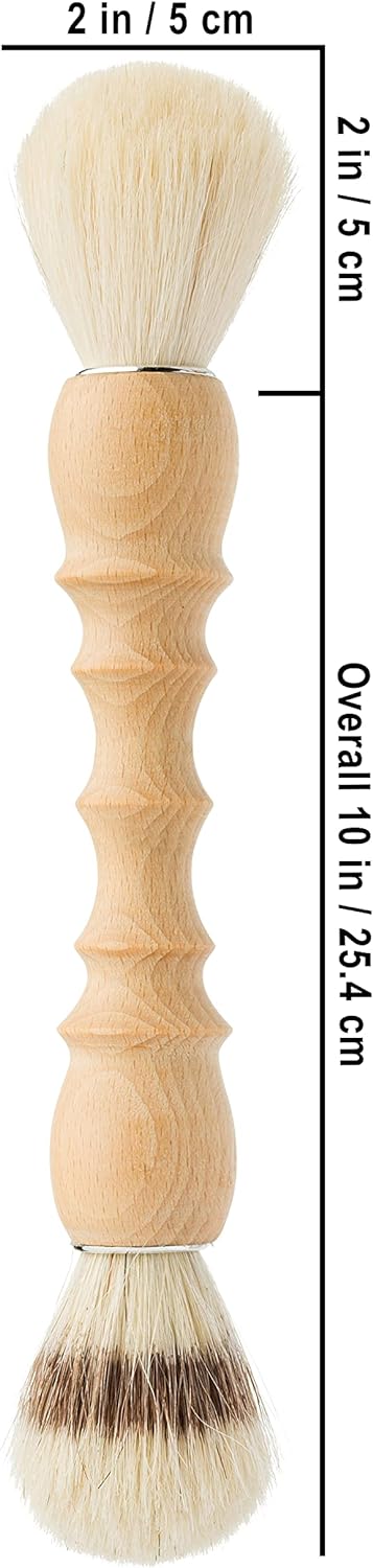 Staubbürste aus Ziegenhaar und Borsten, handgefertigt