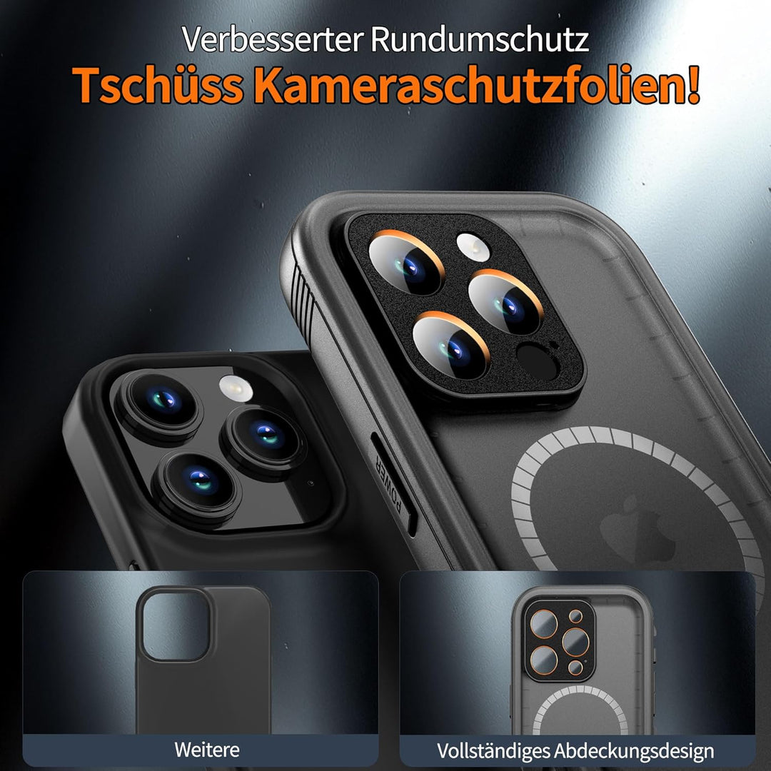 Cozycase Magnetisch Hülle für iPhone 15 Pro wasserdichte 360 Grad Panzerhülle Outdoor [Kompatibel mi