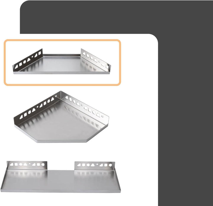 Dalsys Befliesbare Duschablage Ecke 310mm x 130mm Silber Ablage zum Einfliesen, Edelstahl korrosions