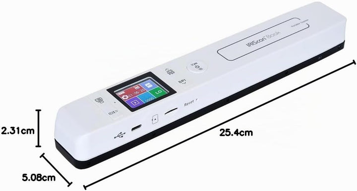 IRIScan Book 7 : handScanner | Dokumentenscanner A4 | Scannen auf Word, PDF, XLS | SD-Karte | Scanne