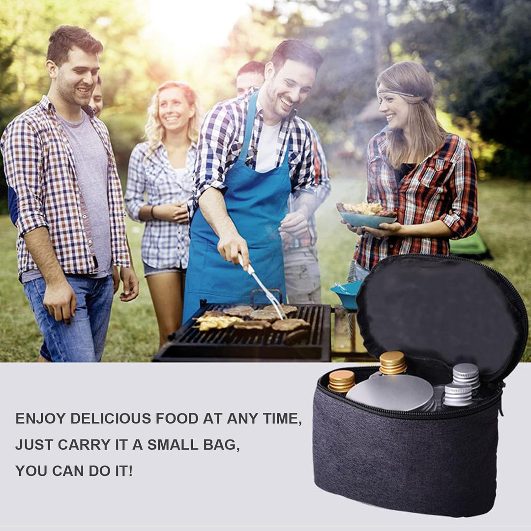 RoseFlower Outdoor Gewürzgläser Set, Set of 8 Stück Tragbar Plastik Gewürzbehälter Camping BBQ Gewür