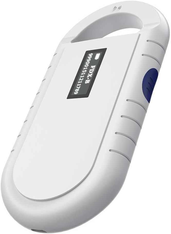 RFID Leser, Tragbarer Tier Chip Leser Haustier Mikrochip Scanner Universaler RFID Leser für ISO 1178