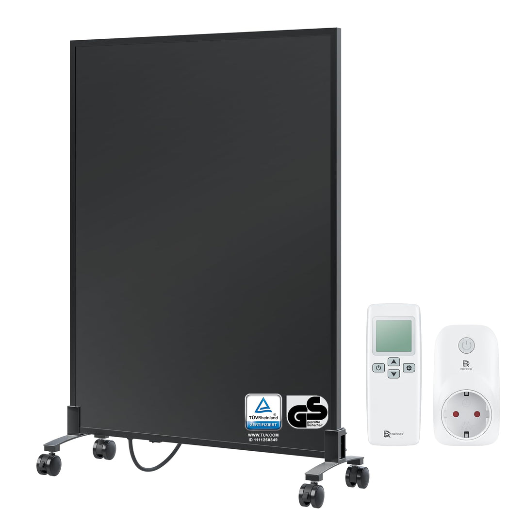 BR Bringer Infrarotheizung Standgerät - 450 Watt - Energiesparend - Mobile Elektroheizung mit Standf