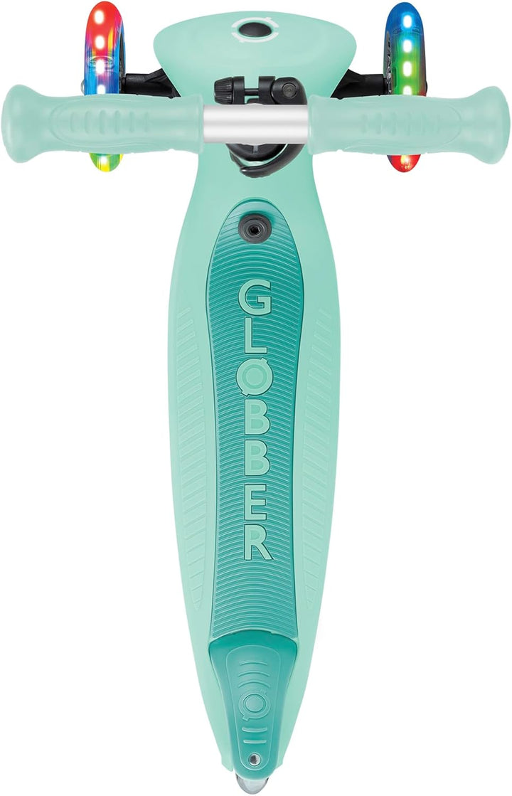 GLOBBER GO-UP Active Lights – 3 in 1 Dreirad, Laufrad und Scooter, 120/80 mm, 3-rädrig, höhenverstel