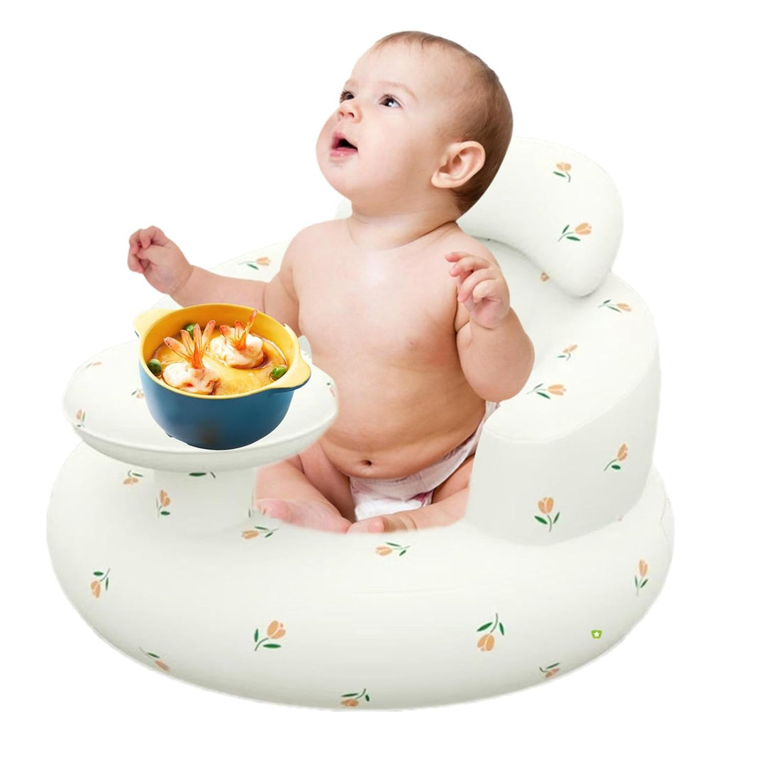 Baby Aufblasbarer Sitz Für Babys 3-36 Monate, Säugling Rückenstütze Sofa Mit Tablett, Aufblasbarer B