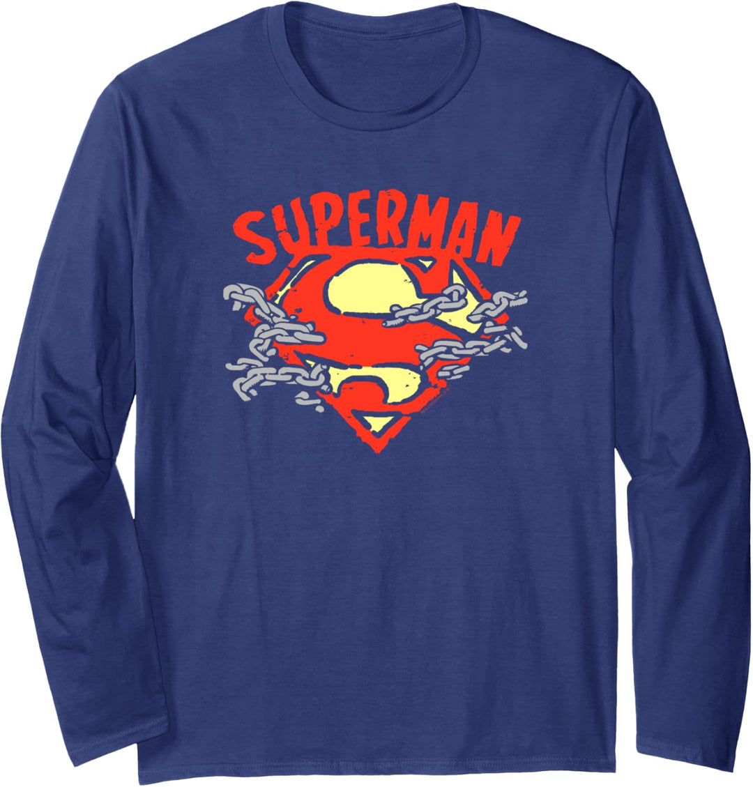 Superman Chain Breaking Langarmshirt