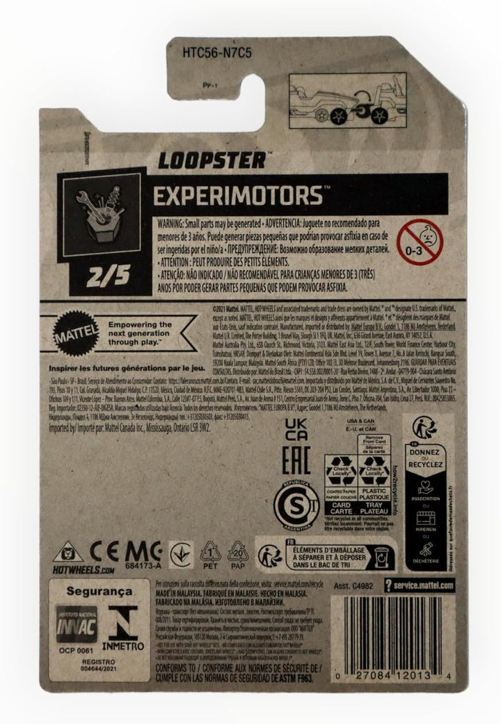 Mattel Hot Wheels Loopster, Experimotors 2/5 [White/Handsdown] 48/250