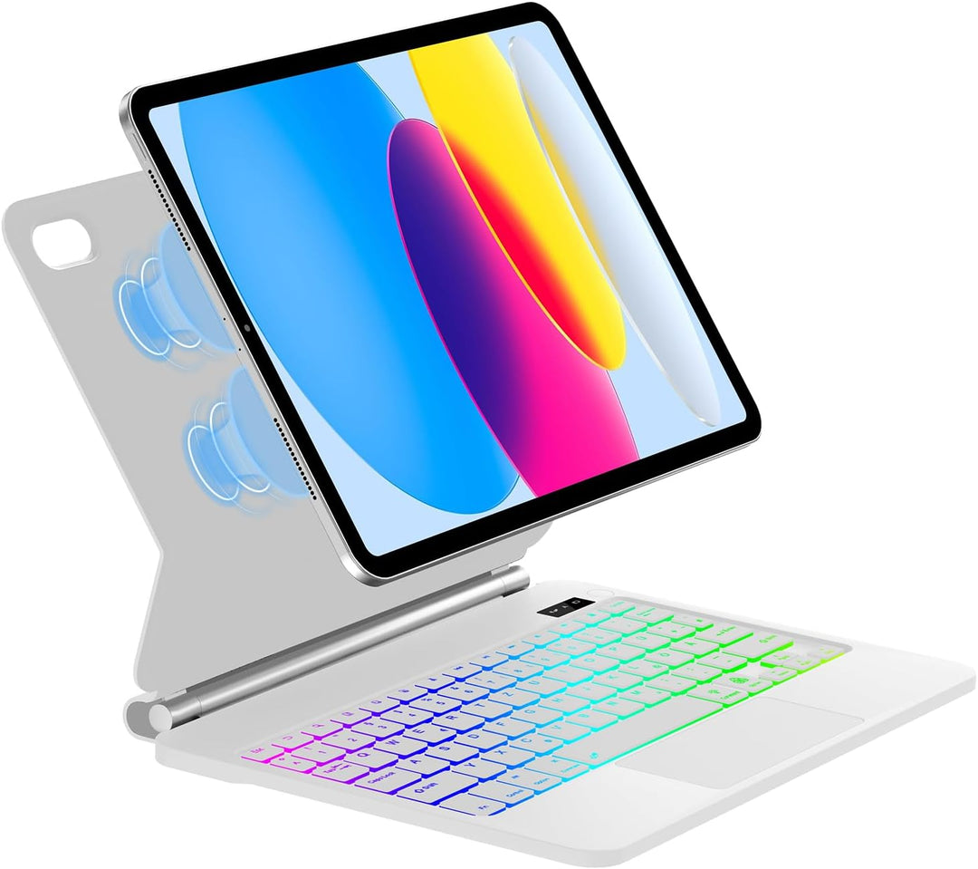 SENGBIRCH Magic Tastatur für iPad A16 11. 2025/10. 10.9" 2022 - Deutsches QWERTZ Hintergrundbeleucht