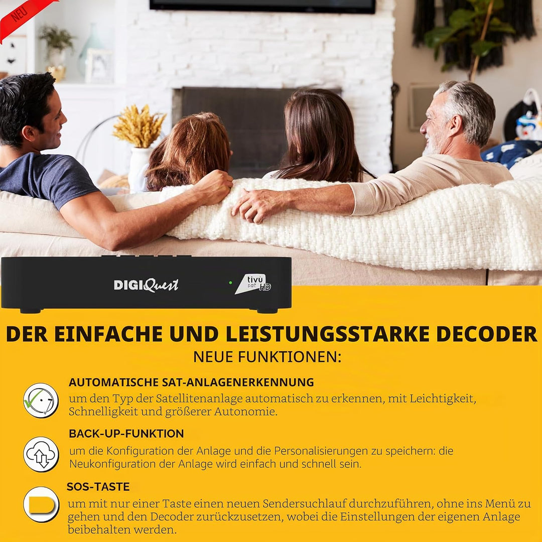 Digiquest Decoder Tivùsat Classic Q10, Nero