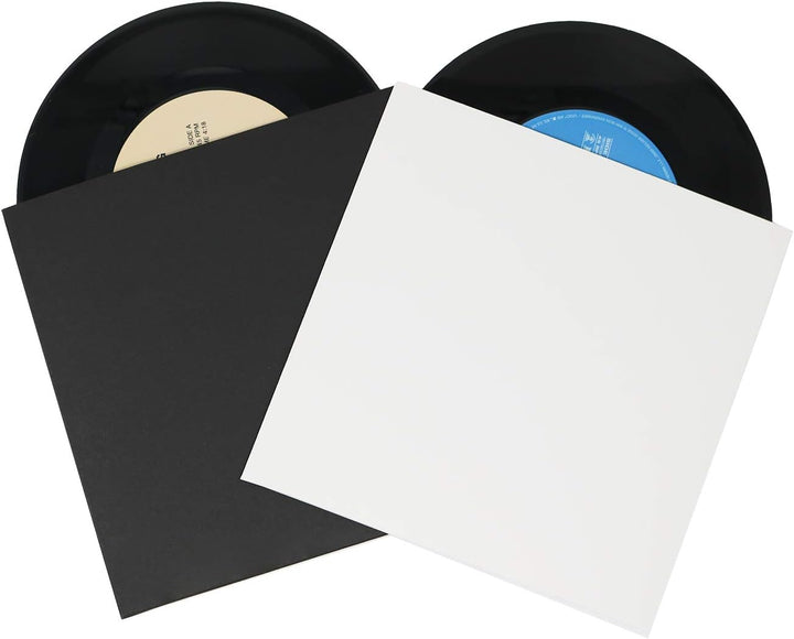 BIG FUDGE Pro Blank Schallplatten Hüllen - 7" x Schwarz - 20 Vinyl LP Schutzhüllen 400 g/m² - Kompat
