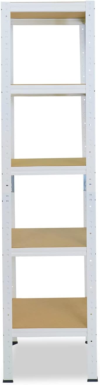 shelfplaza® 155x40x40cm Home Schwerlastregal weiss/Metallregal mit 5 Böden/Kellerregal Metall, Garag