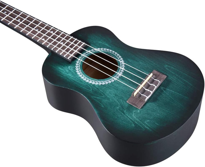 Winzz 23" Ukulele Konzert Anfänger Set Kinderm Erwachsene, Einzigartiges Farbdesign, mit Tasche, Sti