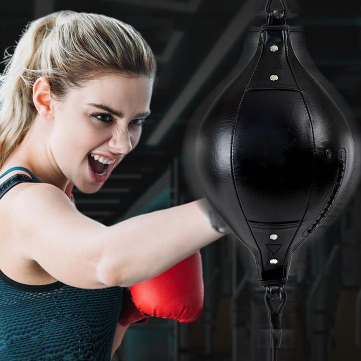 Boxing - Elastischer Boxball | Flexibler Doppelendball Aus PU Leder Für Fitness Koordinationstrainin