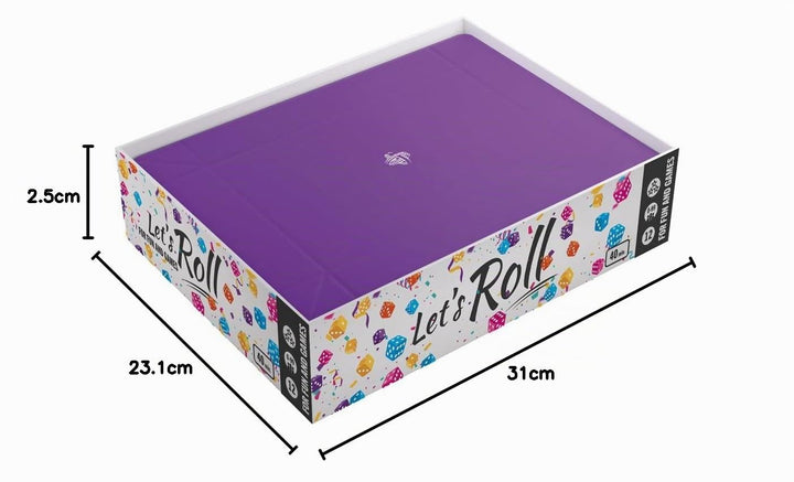Gamegenic, Magnetic Dice Tray Rectangular Black/Purple Schwarz/Lila, Schwarz/Lila
