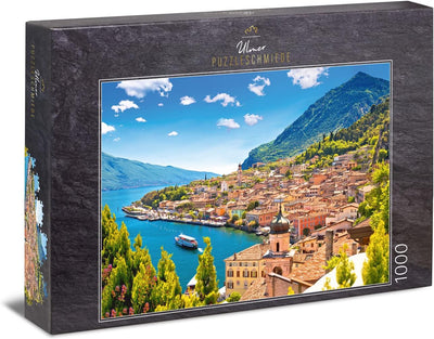 Ulmer Puzzleschmiede - Puzzle „Lago di Garda“ – Klassisches 1000 Teile Puzzle vom Gardasee – die mal