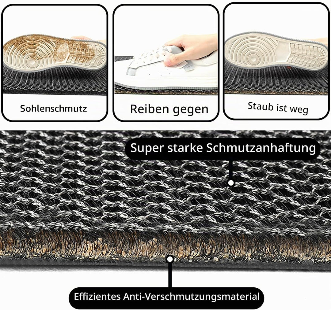 3D Fussmatte Aussen, Schmutzfangmatte Wabenstruktur, Fussabstreifer wetterfest regenfest, Türmatte E