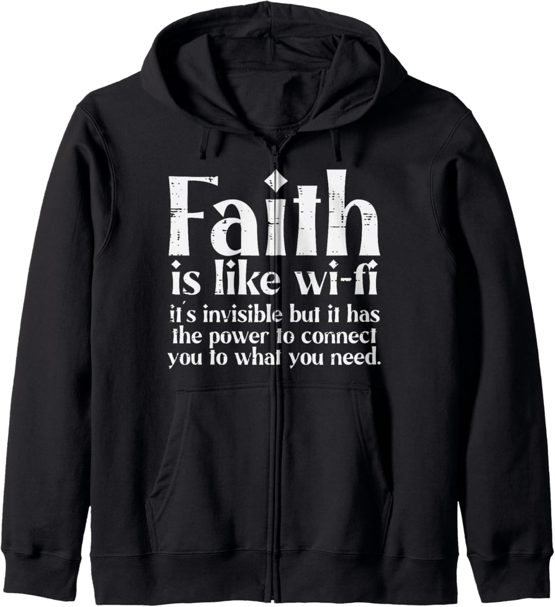 Glaube ist wie Wifi Gott Jesus Religiös Christlich Männer Kapuzenjacke