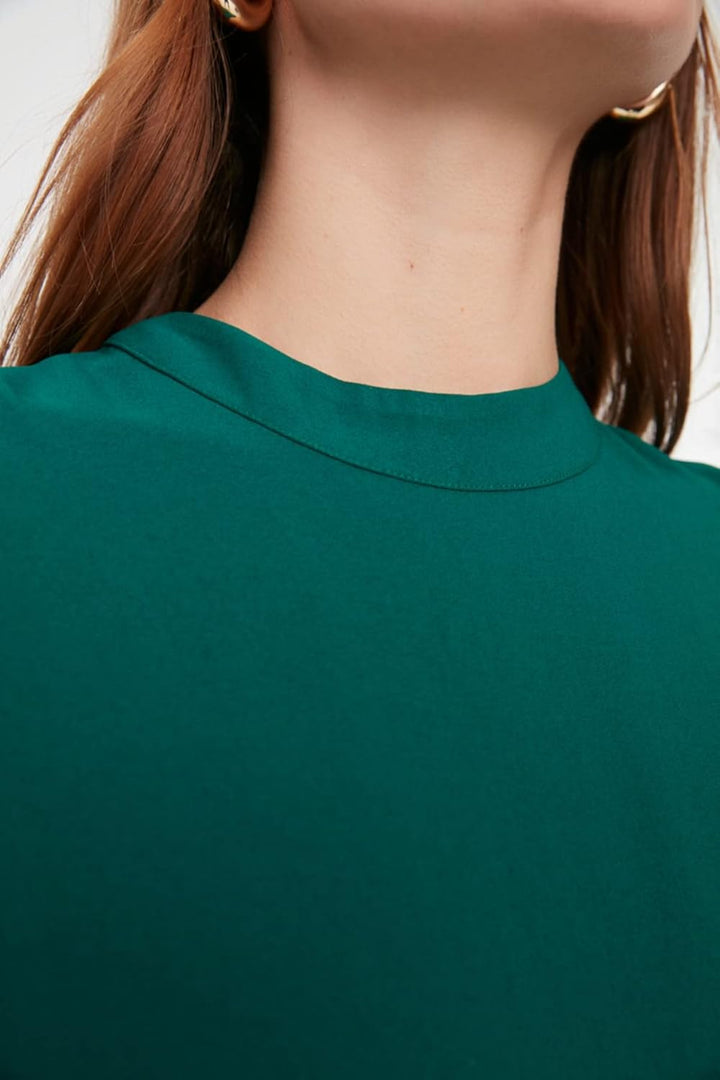 TRENDYOL Damen Breites Geschnittenes Kleid Dress 34 Emerald Green, 34 Emerald Green