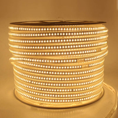 FOLGEMIR 25m Warmweiss LED Band, 2835 SMD 144 Leds/m Lichtleiste, 220V 230V Strip, sehr helle Beleuc