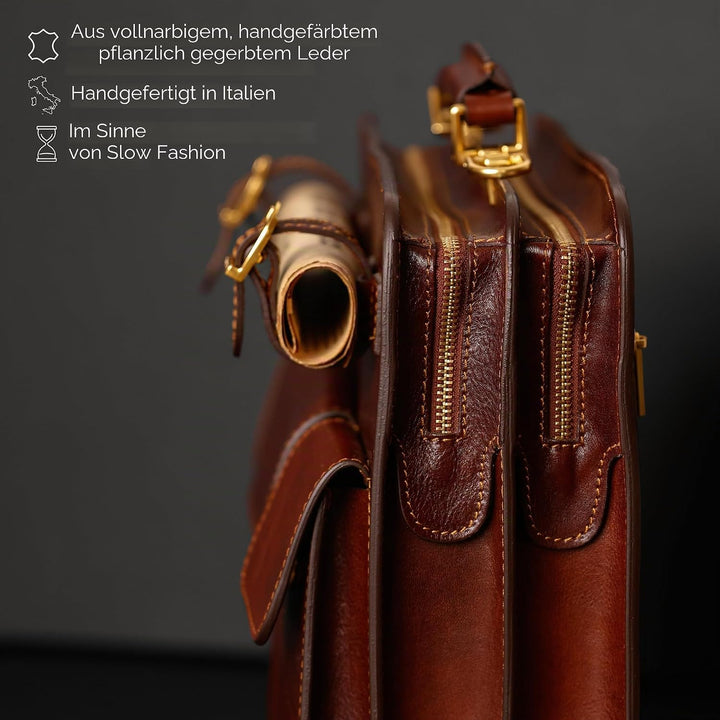 Time Resistance Leder Arbeitstasche – Handgemacht Ledertasche 15 Zoll Laptoptasche Bürotasche Notebo