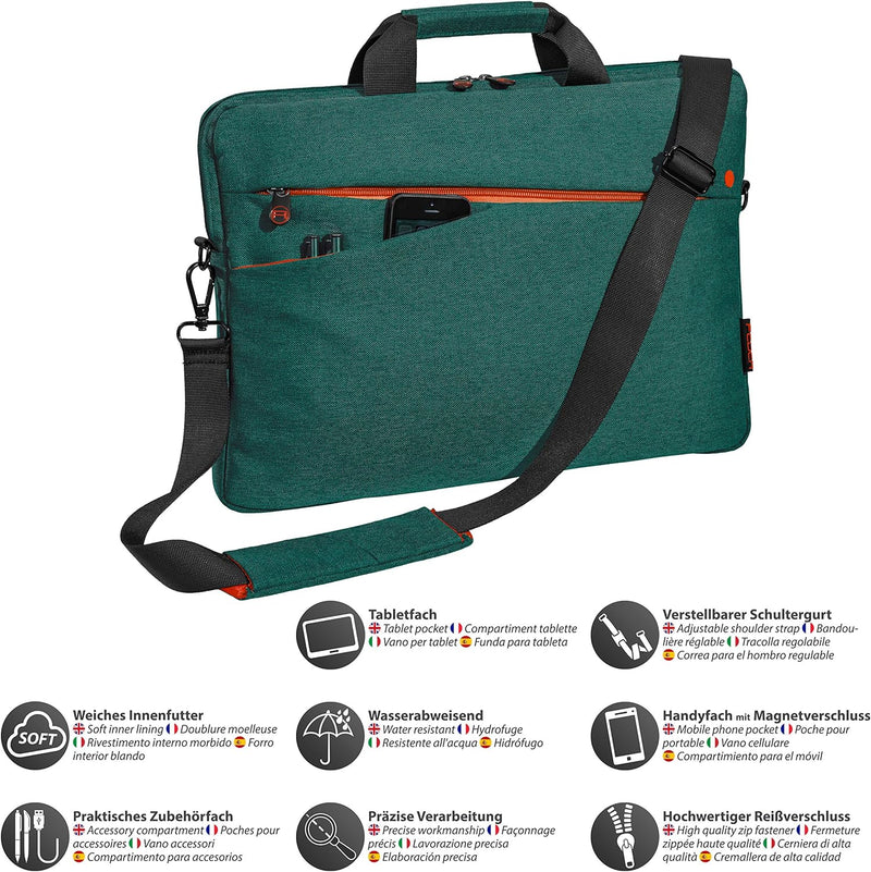 PEDEA Laptoptasche "Fashion" Notebook-Tasche bis 17,3 Zoll (43,9 cm) Umhängetasche mit Schultergurt