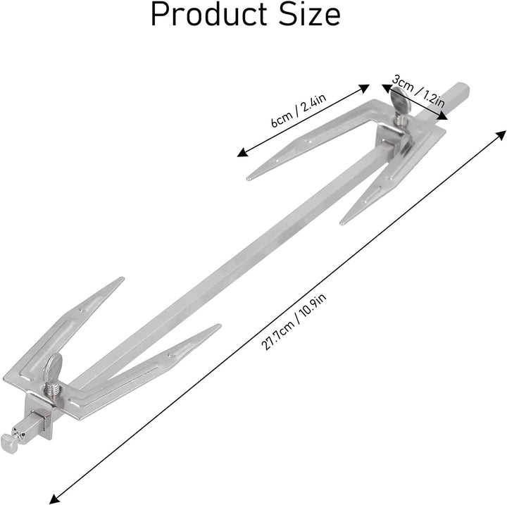Grillspiess, Edelstahl Schaschlikspiesse, 27cm Rotierende Grill Fleischnadeln Rotisserie Gabel Brath