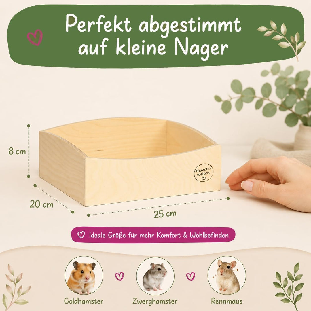 Hamster &amp; Mäuse Sandbad Modern Art mit Easy Entry - das Elegante Sandbad auch wenn Ihr Liebling älte