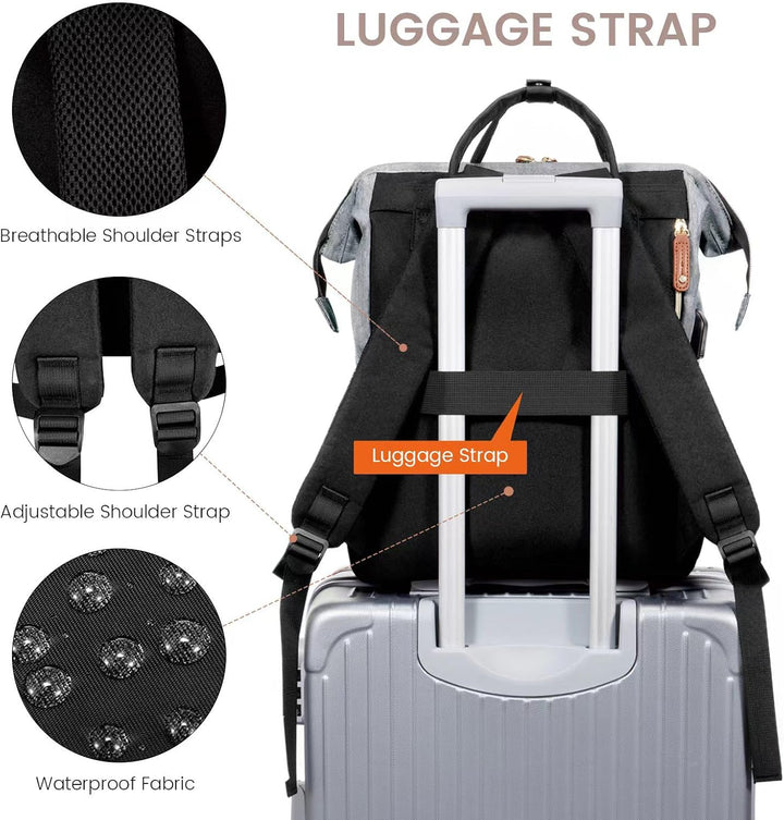 LOVEVOOK Rucksack Damen Laptop Rucksäcke mit Laptopfach 15.6 Zoll | Schulrucksack Mädchen Teenager