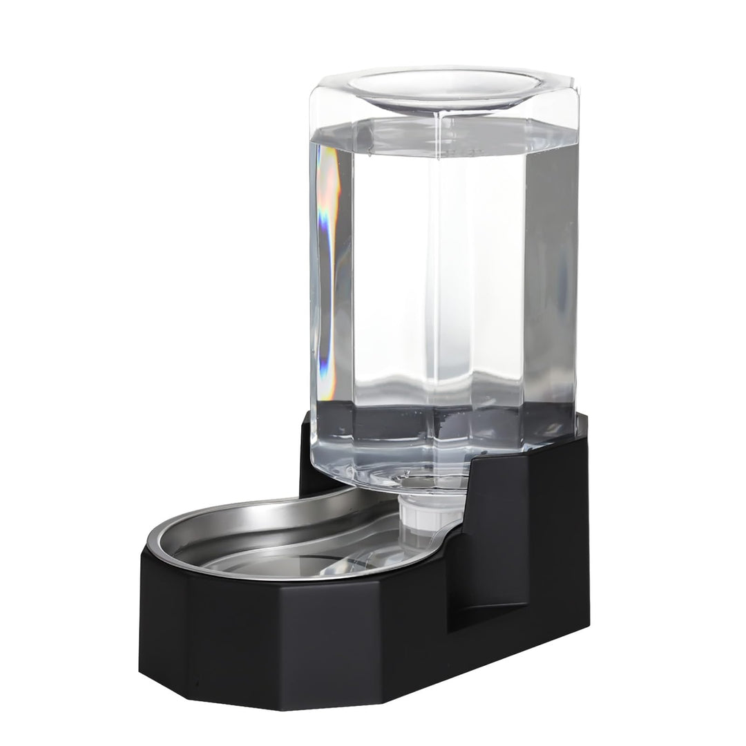 Sfozstra 7L Trinkbrunnen f. Hunde – Edelstahl, standsicher Schwarz 7L, Schwarz 7L