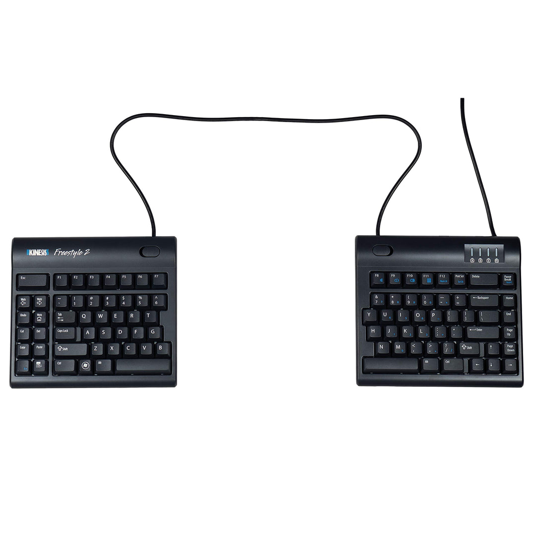 Kinesis KB800PBUS20 T34 Freestyle2 Tastatur US Layout QWERTY 50,8 cm (20 Zoll) schwarz