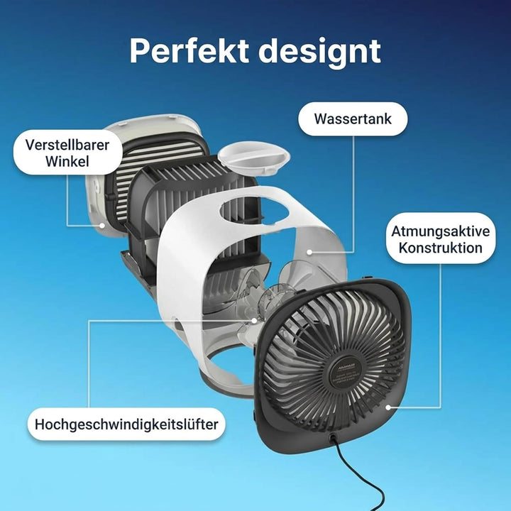 Airabreeze Luftkühler, Airabreeze Kleine Wassergekühlte Klimaanlage, Tragbarer Ventilator, Schwenkba