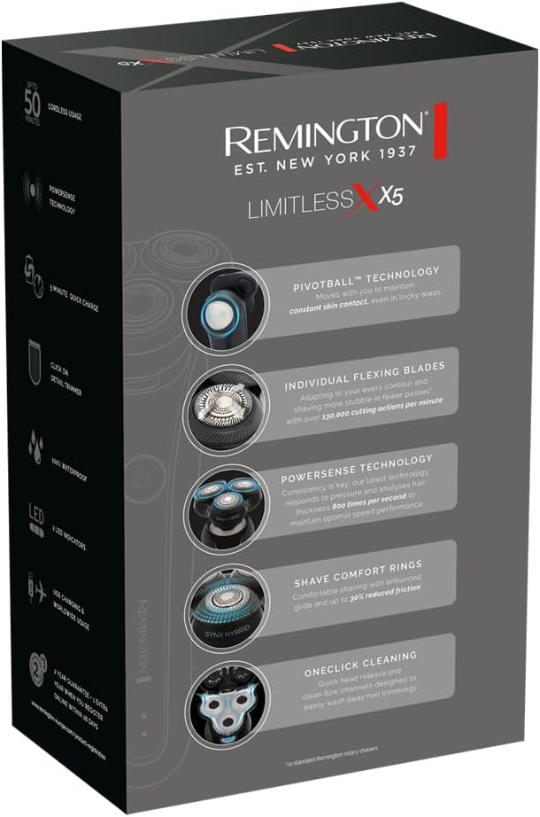 Remington Rasierer Herren Elektrisch [SynX Hybrid Schneidesystem: Rotation & Folienrasierer, Nass-&T